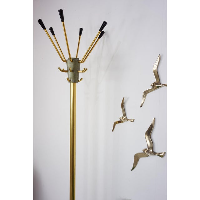 Metal Brass and Metal Coat Rack, 1950s For Sale - Image 7 of 8