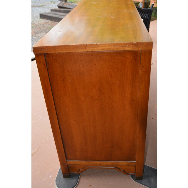 Campaign Vintage Henry Link Mandarin Collection Burlwood Triple Dresser / Chest of Drawers Credenza For Sale - Image 3 of 14