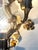 1940s Vintage Italian Mirrored Gilt Metal and Porcelain Rose Sconces, 1940s, Set of 2 For Sale - Image 5 of 18