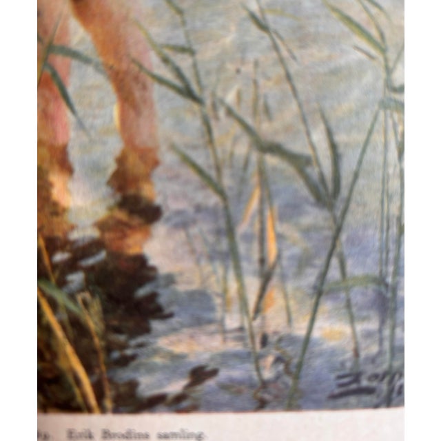 Paper The Reflection by Anders Zorn Original Published Color Lithograph, Female Nude, Printed in Sweden 1928 For Sale - Image 7 of 10