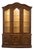 1970s Drexel Touraine II Pecan French Country Lighted China Cabinet For Sale