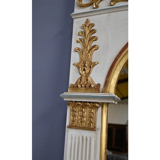 Glass Large Directoire Style Trumeau Mirror, Early 20th Century For Sale - Image 7 of 18