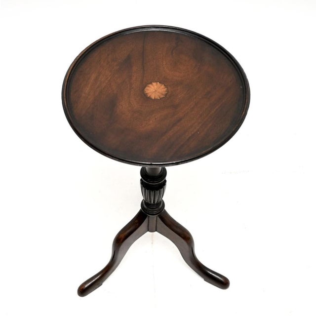 Antique Inlaid Georgian Style Wine Table, 1930s For Sale - Image 3 of 6