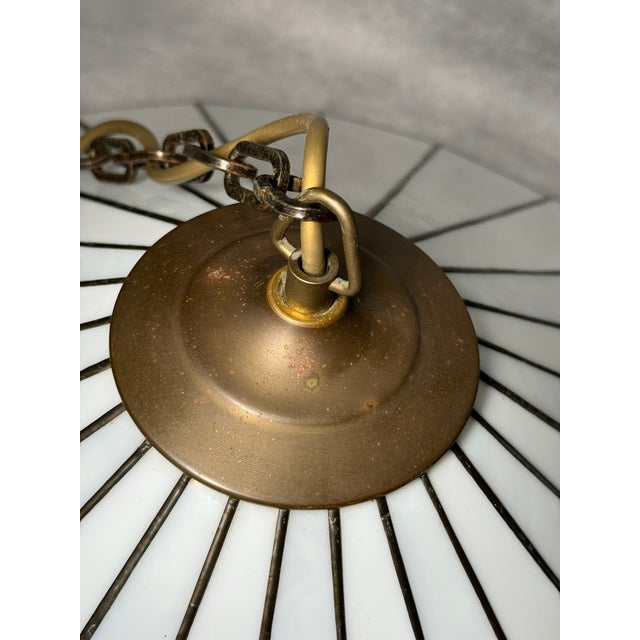 1970s Vintage Segmented Glass Pendant Lamp, 1970s For Sale - Image 5 of 11