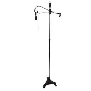 Early 20th Century French Iron Floor Lamp For Sale