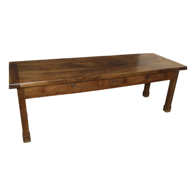 Antique Farmhouse Table in Walnut, 1800s For Sale