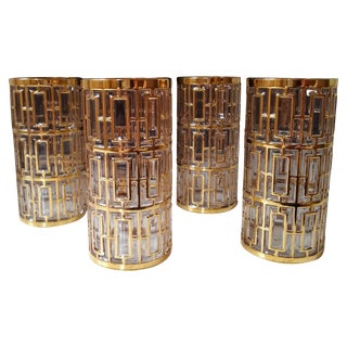 Hollywood Regency Imperial Glass Highball Glasses For Sale