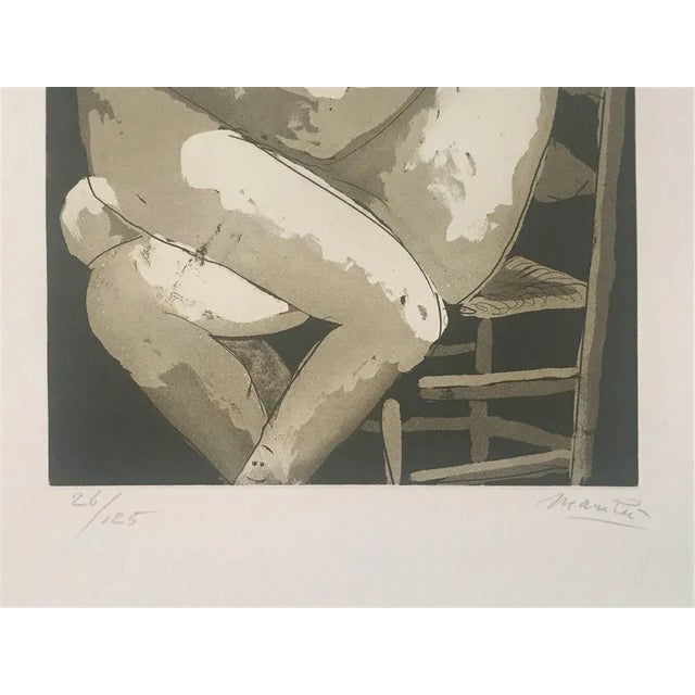 Hand Signed. Edition of 125 prints. Published in the artwork series: ''Giacomo Manzù: Fifteen original etchings and...