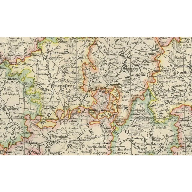 Title: Antique Map of Southern England and Wales, 1903, with Coastal Details and Railways : This detailed antique map,...