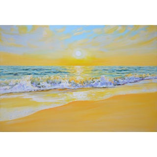 Affectionate Sunset Over the Ocean.Modern Original Painting. For Sale