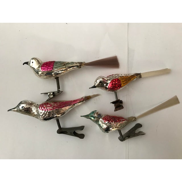 1960s Vintage Brush-Tail Christmas Tree Bird Figurines- Set of 4 For Sale - Image 13 of 13