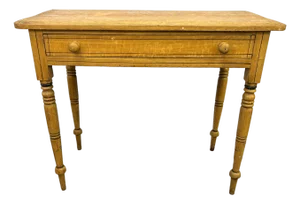 Primitive Farmhouse Handmade and Painted Pine Table With Drawer