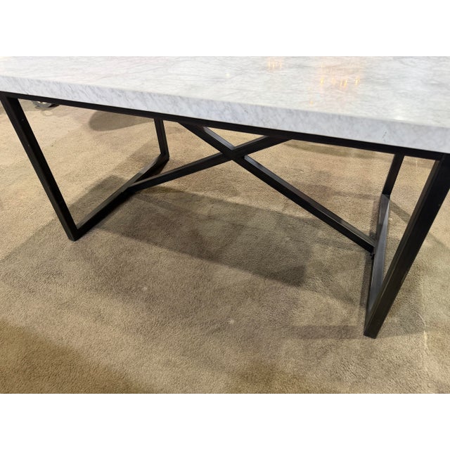 Restoration Hardware Marble Top "Tarano" Dining Table For Sale In Las Vegas - Image 6 of 6