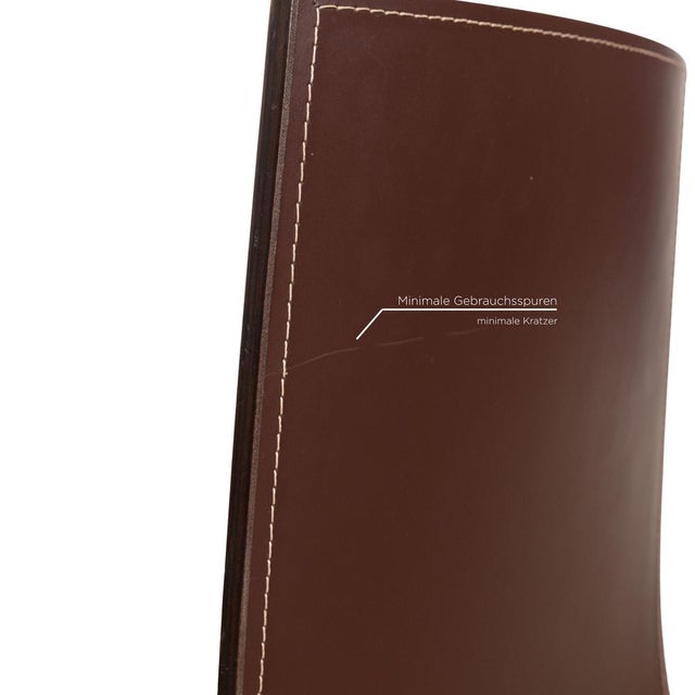 Brown Leather Chairs from Calligaris, Set of 4 For Sale - Image 4 of 11