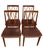 Set of 4 Mid Century Modern Dining Chairs With Sculptural Back Design, Uk Import For Sale - Image 4 of 9