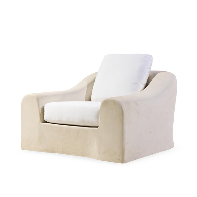 Mid-Century Modern Michael Taylor Jennifer Mid Century Stone Fiberglass Lounge Chair For Sale - Image 3 of 9