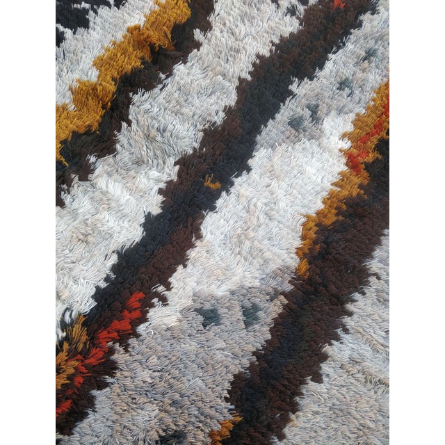Scandinavian Modern Hand-Knotted Rug, 1970s For Sale - Image 12 of 16