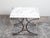 French Midcentury Steel and Bronze Console Table with White Veined Marble Top For Sale - Image 11 of 12