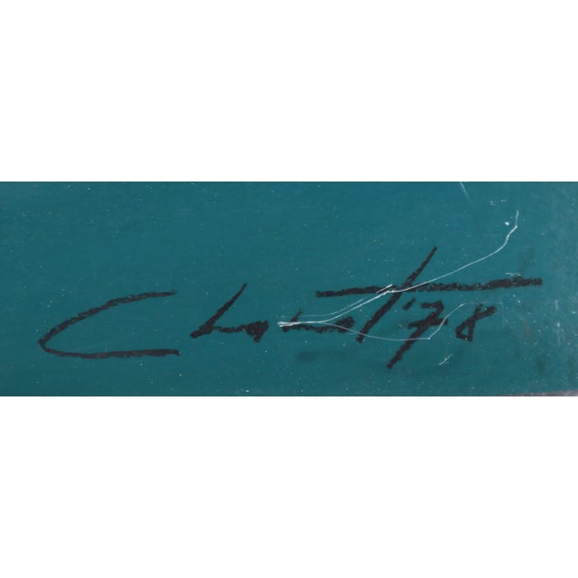 Artist: Charles Chamot Title: Seafoam Year: 1978 Medium: Anilene Dye, Cross Lacquer, Crayon and Marker on Paper, signed...
