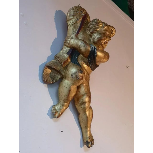 Baroque Angels in Giltwood, Set of 2 For Sale - Image 4 of 9