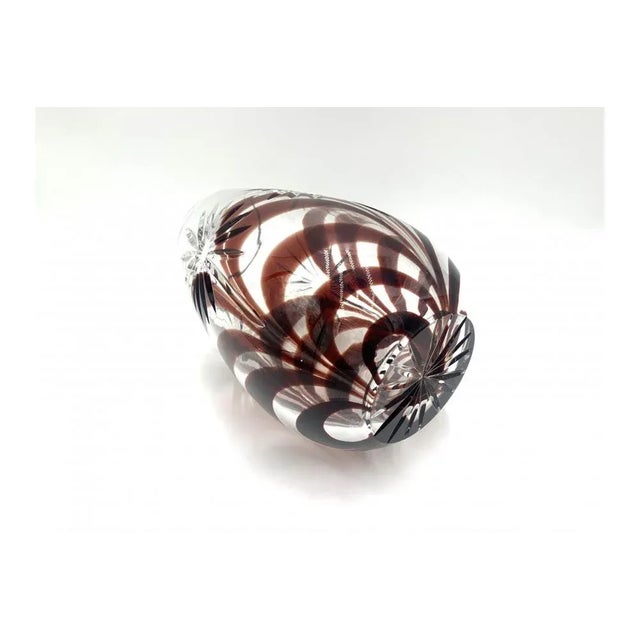 Glass Polish Crystal Vase from Julia Glassworks, 1960s For Sale - Image 7 of 8