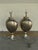 Stylish Currey & Co Marmont Lamps - Pair. Silver metal body. Showroom floor sample.