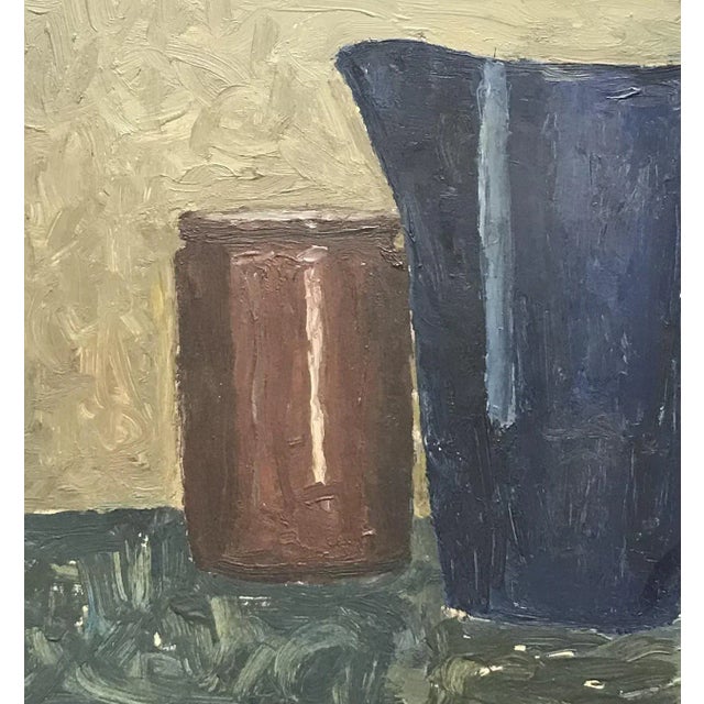 Isaac Charles Goetz, Carafe, pot et brau, 1937, Oil on Cardboard For Sale - Image 4 of 6