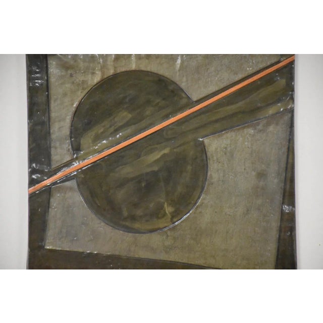 Abstract 3d Tin Abstract Signed Art 20" X 20" For Sale - Image 3 of 7