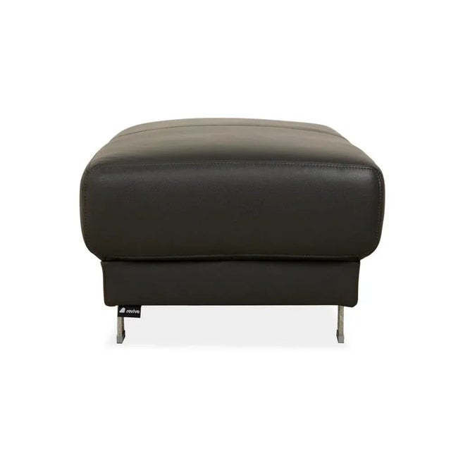 Leather Stool from Ewald Schillig For Sale - Image 9 of 10