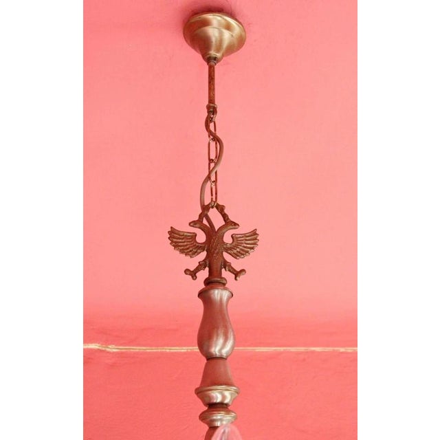 2000 - 2009 Flemish White Metal 2-Tiered Chandelier For Sale - Image 5 of 5