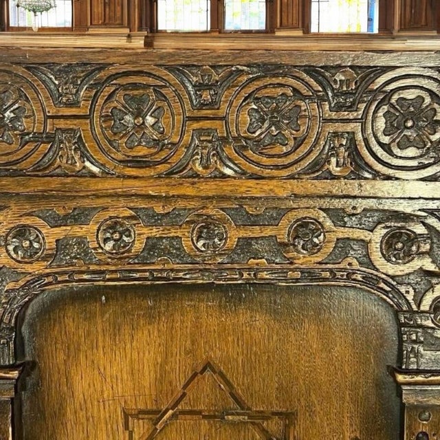 17th Century Dutch Judaica Inlaid Oak Wainscot Chair With Star of David For Sale - Image 9 of 11