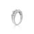 Metal 0.5 Carat Round Diamond Bamboo Style Platinum Channel Set Band Ring Size 7 For Sale - Image 7 of 7
