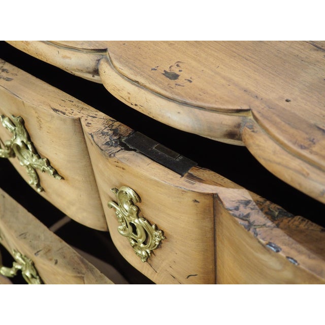 Brown Circa 1750 French Crossbow Front Commode in Lightly Scrubbed Walnut For Sale - Image 8 of 18