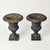 French Pair of Small Vintage Cast Iron Urn Planters 12" For Sale - Image 3 of 8