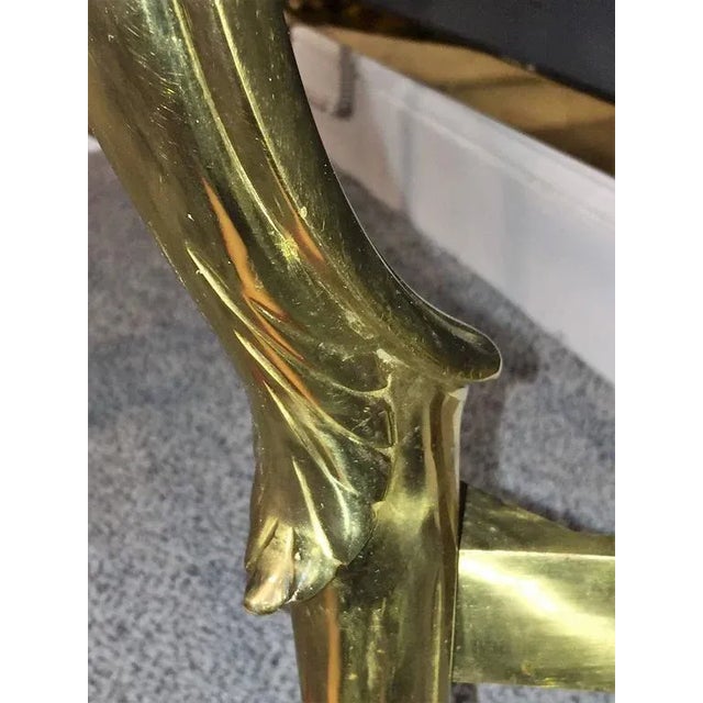 1970s Italian Brass Seahorse Console For Sale - Image 5 of 7