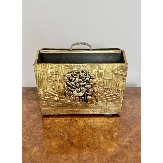 Ornate Brass Newspaper Stand, 1920s For Sale - Image 4 of 7