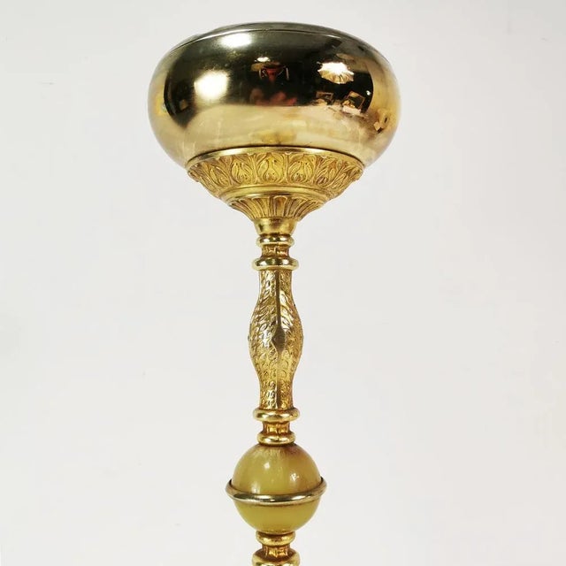 Gold Vintage Standing Ashtray, Belgium, 1960s For Sale - Image 8 of 12