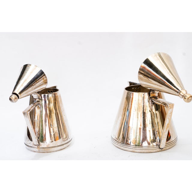 Art Deco Silvered Brass Cans, 1920s, Set of 4 For Sale - Image 7 of 10
