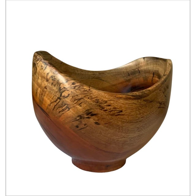 Abstract Arturo Solano Exotic Wood Turned Bowl For Sale - Image 3 of 12