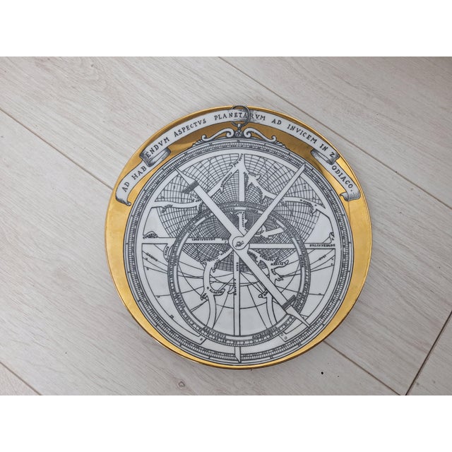 Ceramic Astrolabio Series Plate in Silk-Screened White Porcelain by Piero Fornasetti, 1960s For Sale - Image 7 of 18