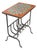 Vintage Tile Top Wrought Iron Table For Sale