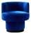 Caos Accent Chair in Blue Velvet from Moanne For Sale