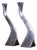 Vintage Modernist Chrome Candleholder, 1980s, Set of 2 For Sale