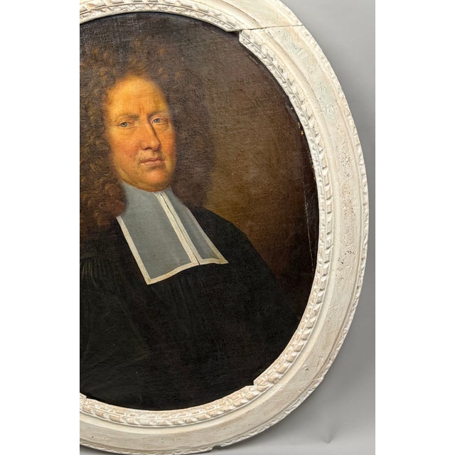 Unknown, Portrait of a Magistrate, 1800s, Oil on Canvas For Sale - Image 5 of 12