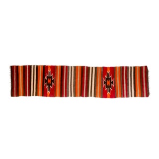 1950s Handwoven Decorative Kilim Runner For Sale