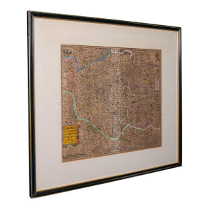 Antique Map of Bohemia, Dutch, Framed Cartography, Johannes Janssonius, c.1630