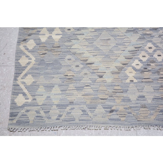 2000 - 2009 Afghan Hand Made Organic Wool Maimana Kilim,6'7"x9'4" For Sale - Image 5 of 6