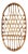 1940s Lund Wooden Snowshoe With Rawhide Webbing For Sale