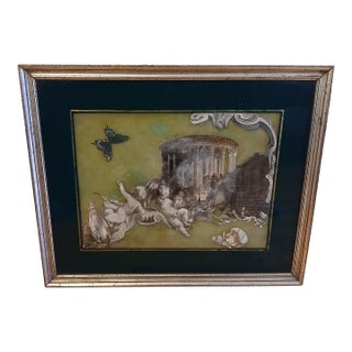 1970s Oil Painting Collage For Sale