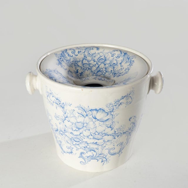 Ceramic 19th Century Victorian Blue and White Chamber Set - Set of 5 For Sale - Image 7 of 18